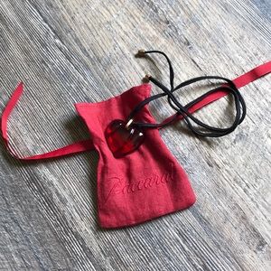 Baccarat Crystal Heart necklace in red